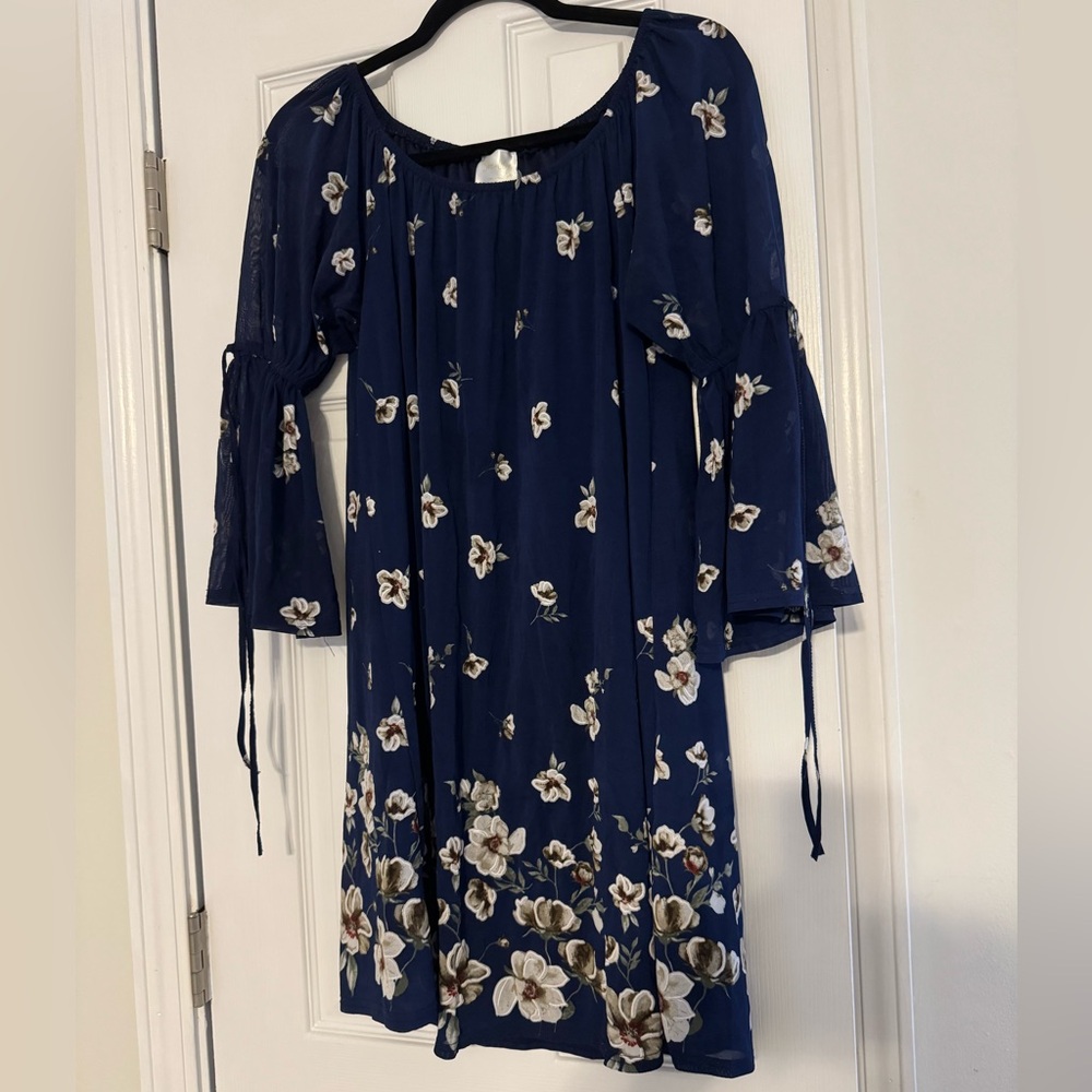 Siren Lily Midnight Blue Floral Dress